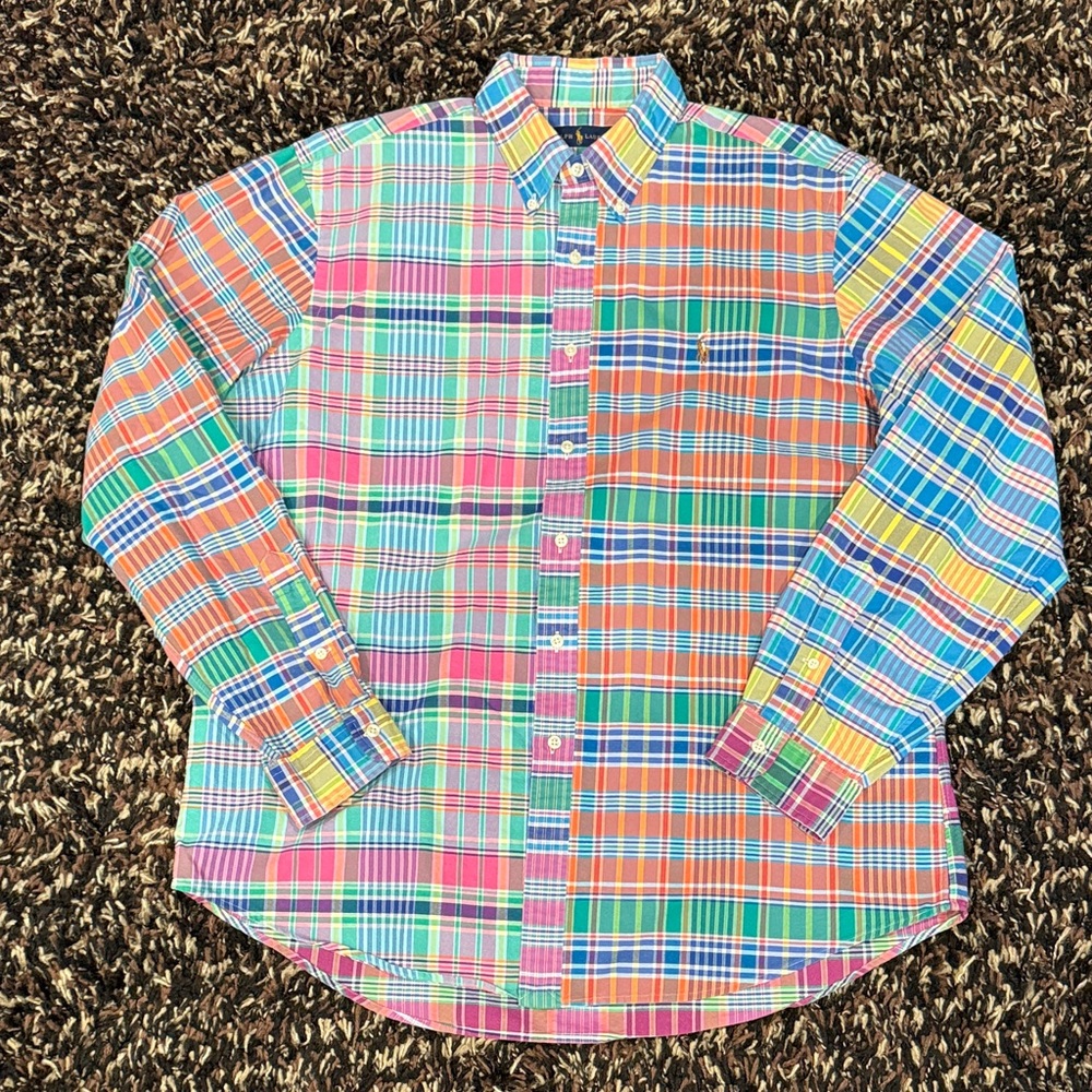 Ralph Lauren classic plaid button down shirt
